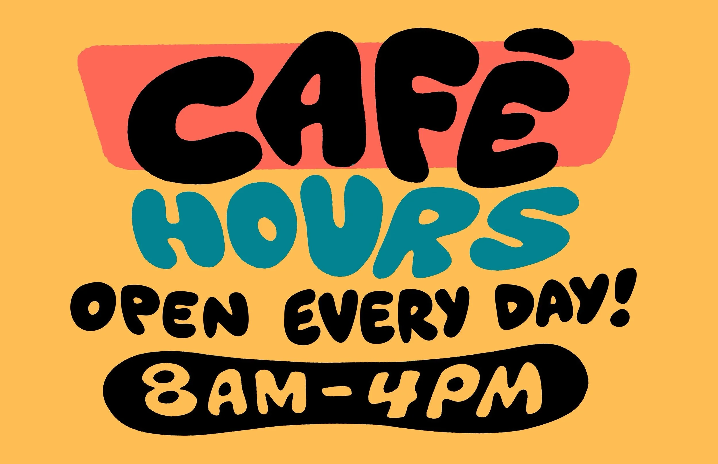 Our caf&eacute; is officially OPEN on Sundays again! (Yay!) That means the caf&eacute; is now open every day from 8 AM &ndash; 4 PM 🙂 Enjoy your favorite coffee, bites, and good vibes all week long! 🫶🧡🥯🥪☕️🥤✨