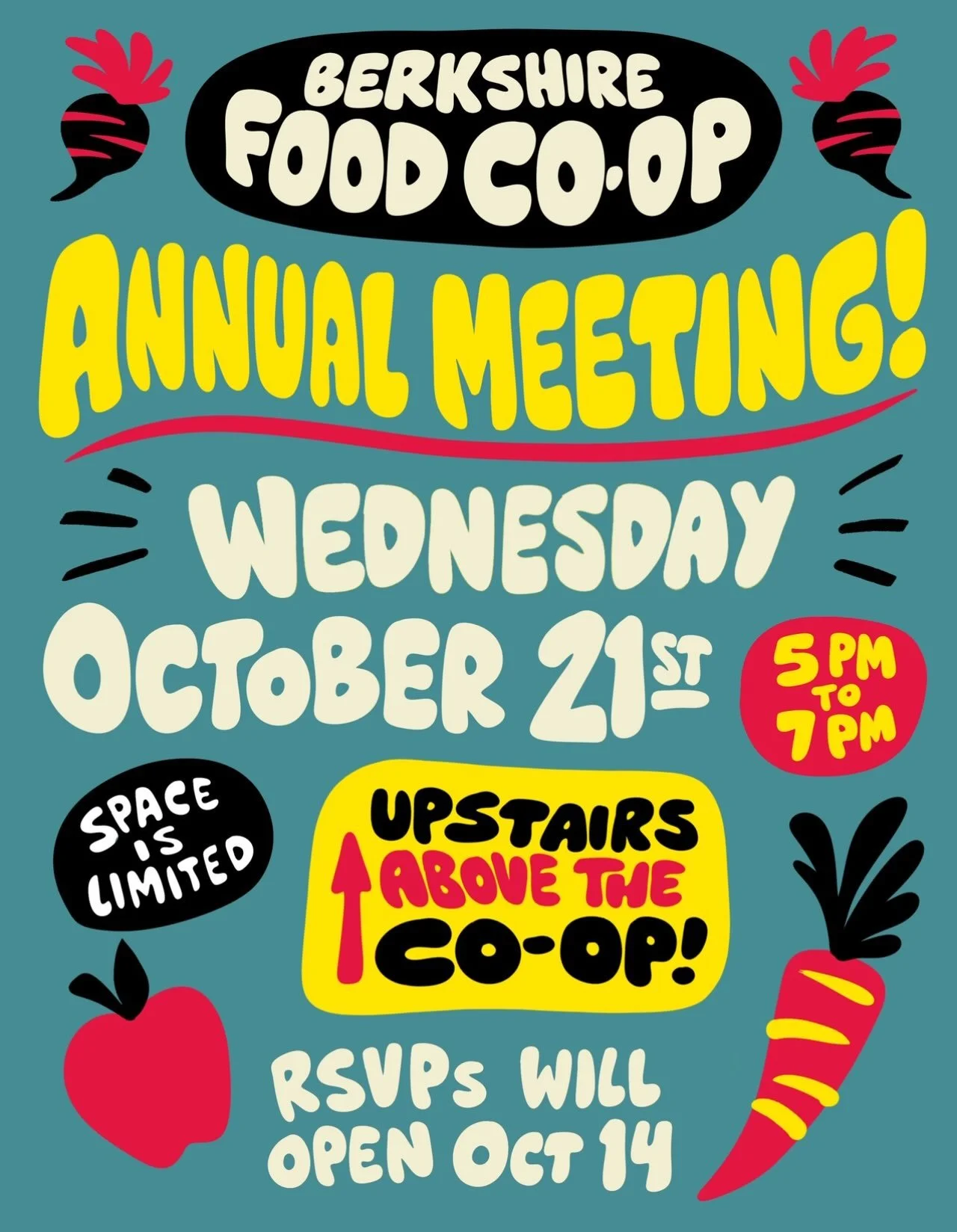 We look forward to the opportunity to gather, connect, and celebrate our co-op community! 💚💚💚🤗

Join us for an evening of delicious snacks, friendly faces, and meaningful conversations as we look back on the past year and share what&rsquo;s ahead
