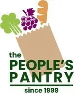 Logo of The People's Pantry featuring a grocery bag with green leaves and purple grapes, with the text 'the PEOPLE'S PANTRY since 1999'.
