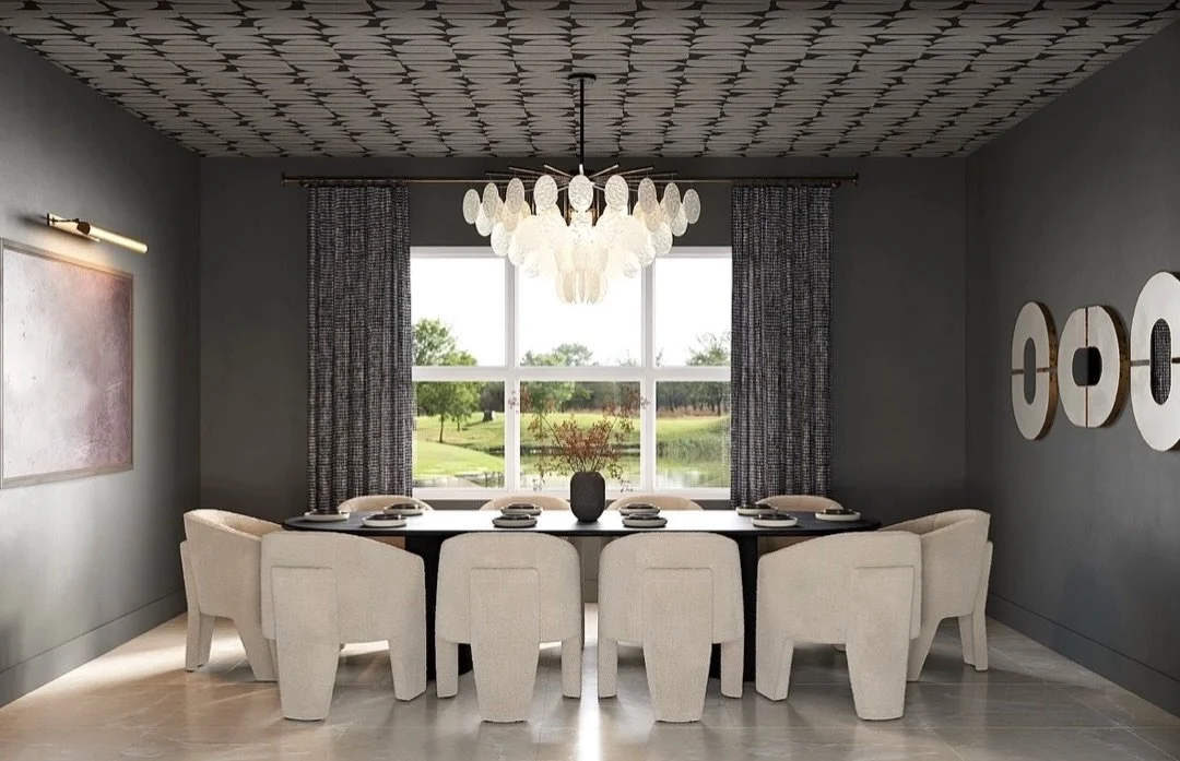 Moody Dining Room in the works&hellip;. In Florida, almost every home has an open concept, so when I get the chance to work in an enclosed space, it&rsquo;s a treat! I have a little bit more freedom to make that room its own special space. 
#diningro