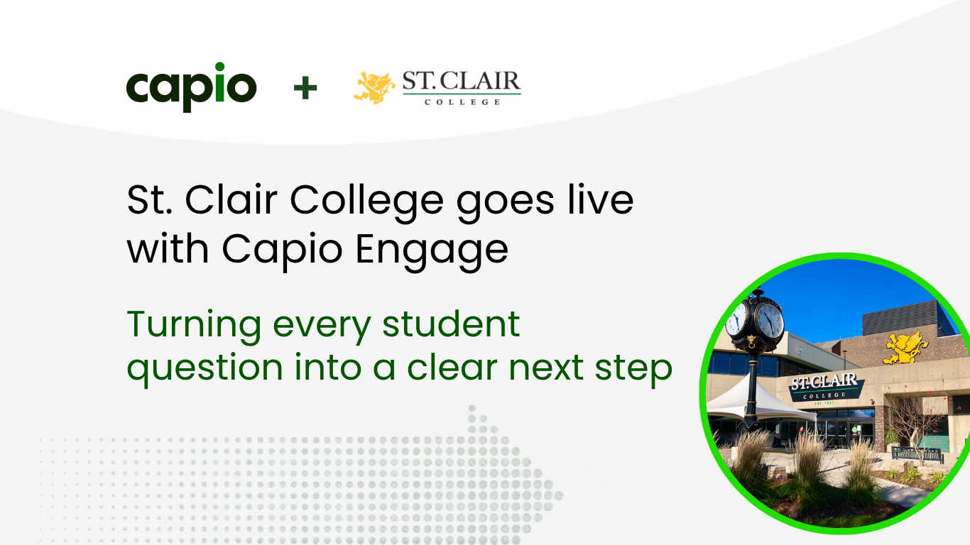 St. Clair College Launches Real-Time Student Engagement with Capio Engage