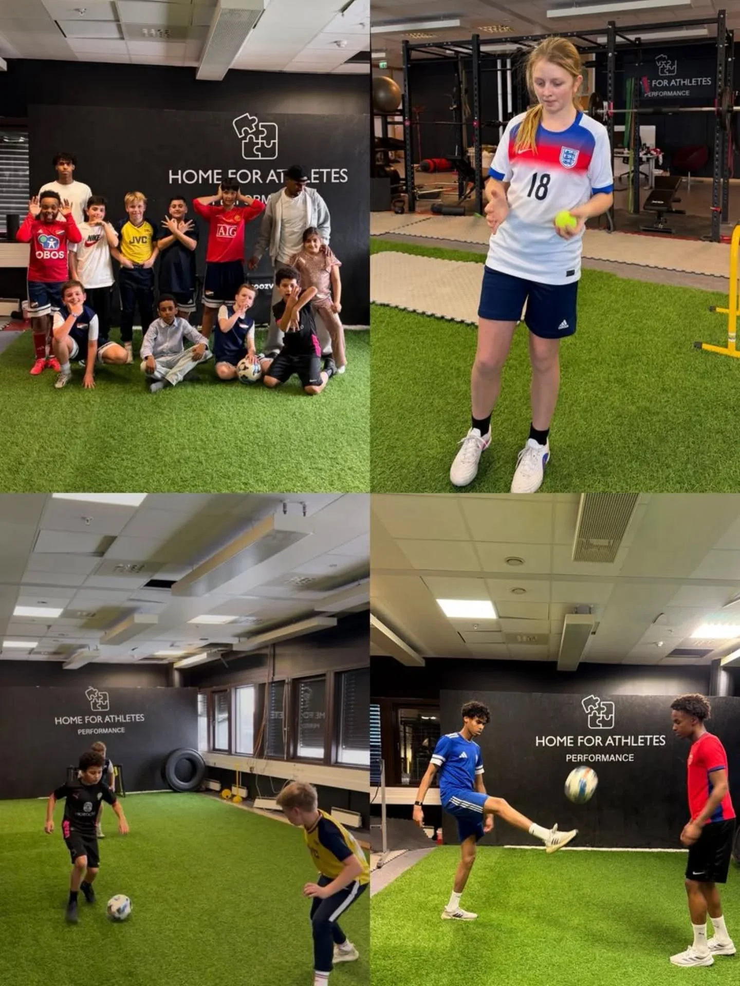 Home for Athletes holder en &aring;pen fotball&oslash;kt for barn og ungdom, med fokus p&aring; teknikk, styrke, mestring og spilleglede. Gjennom enkle &oslash;velser og sm&aring;spill jobber vi med ballkontroll, koordinasjon, styrke og selvtillit.

