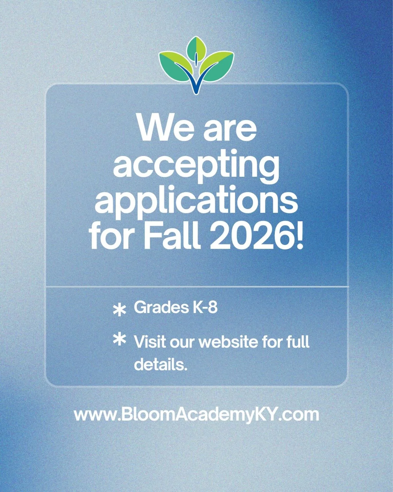 Our application for Fall 2026 is now available online.  See the link in our bio. Feel free to contact us with questions.