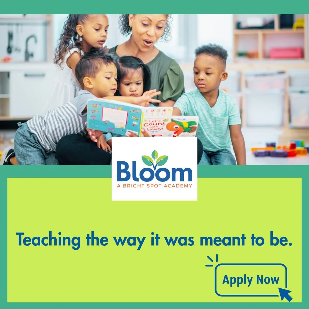 What does teaching at Bloom look like?
🌿Collaborative and supportive leadership
🌿Small classes
🌿Collaborative teaching
🌿Time for you to plan so you can do your best work
Bloom Academy is interviewing now for two teachers and a part-time teaching 