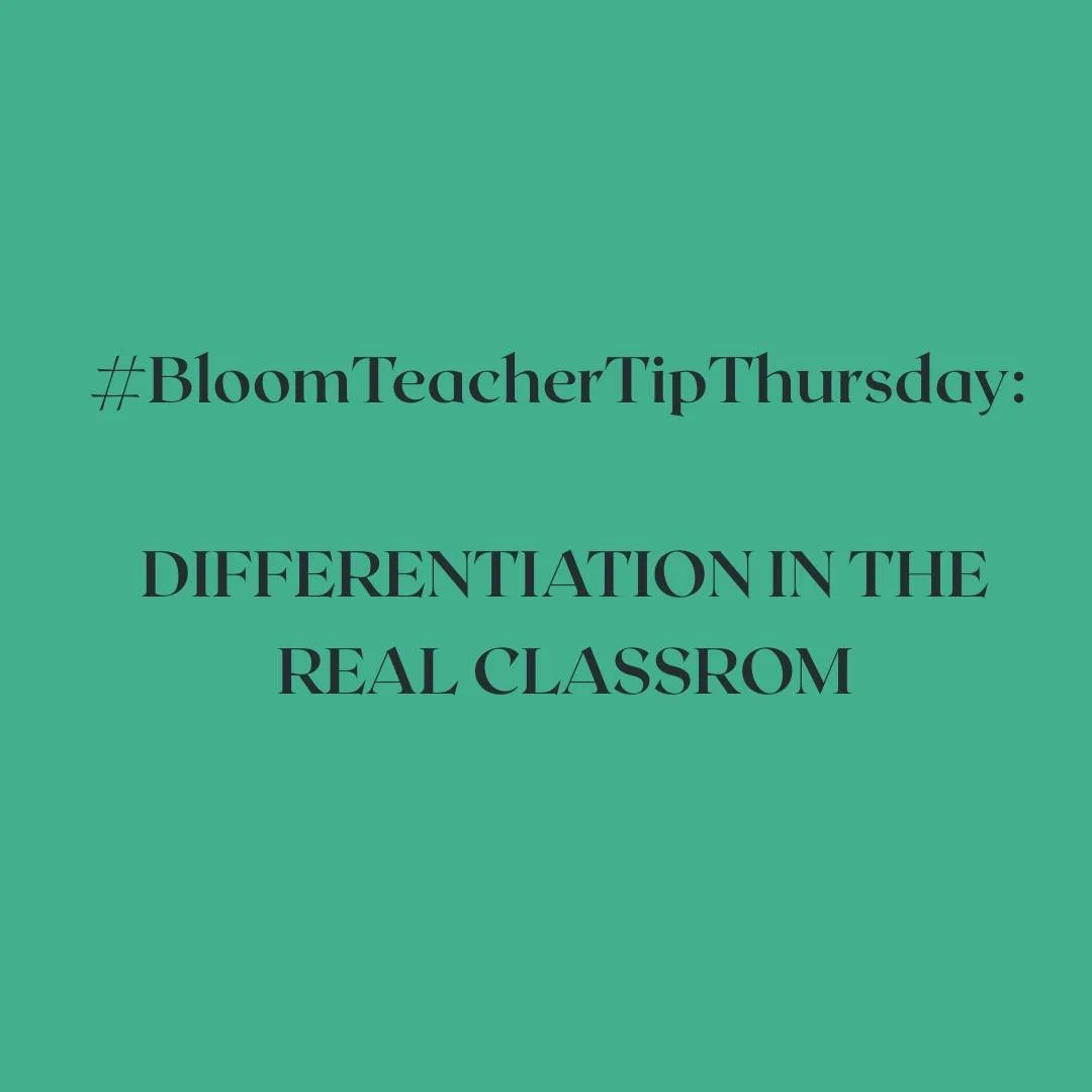 Differentiation is tough in a busy classroom. Here is one example of how to differentiate math content. 

What other examples would you like to see us tackle? 

Drop your suggestions for other content or supports and we can try and help in future #Te