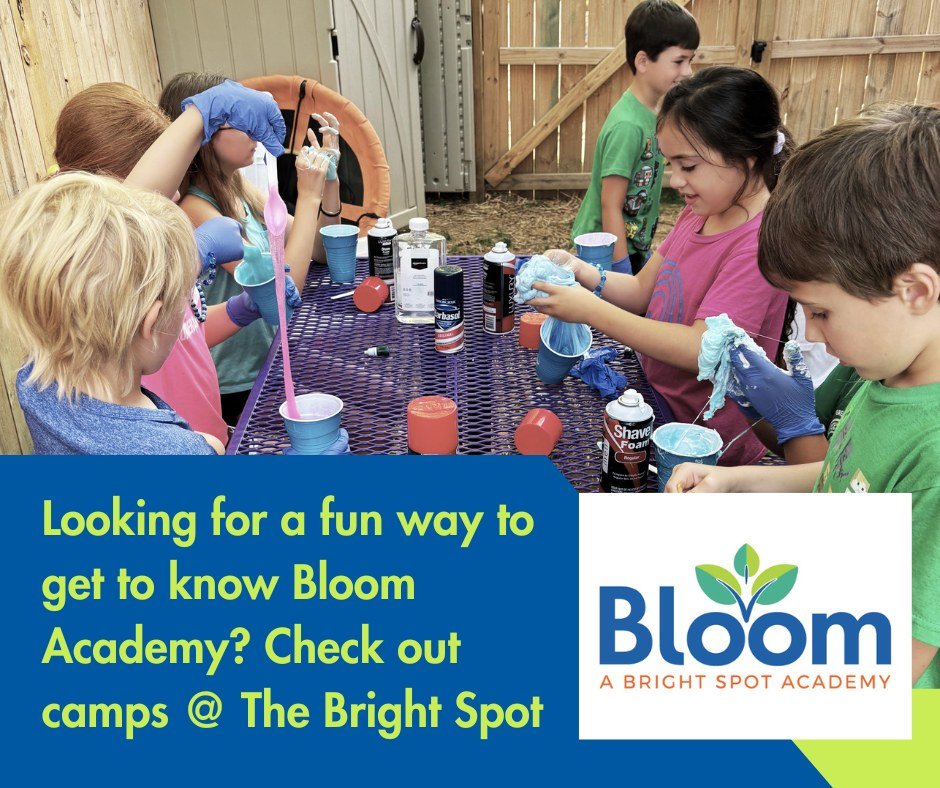Interested in learning more about Bloom Academy for your child?

Summer Camps at The Bright Spot are the perfect opportunity to experience our approach firsthand!

From creativity and exploration to friendship and discovery, campers experience the ki