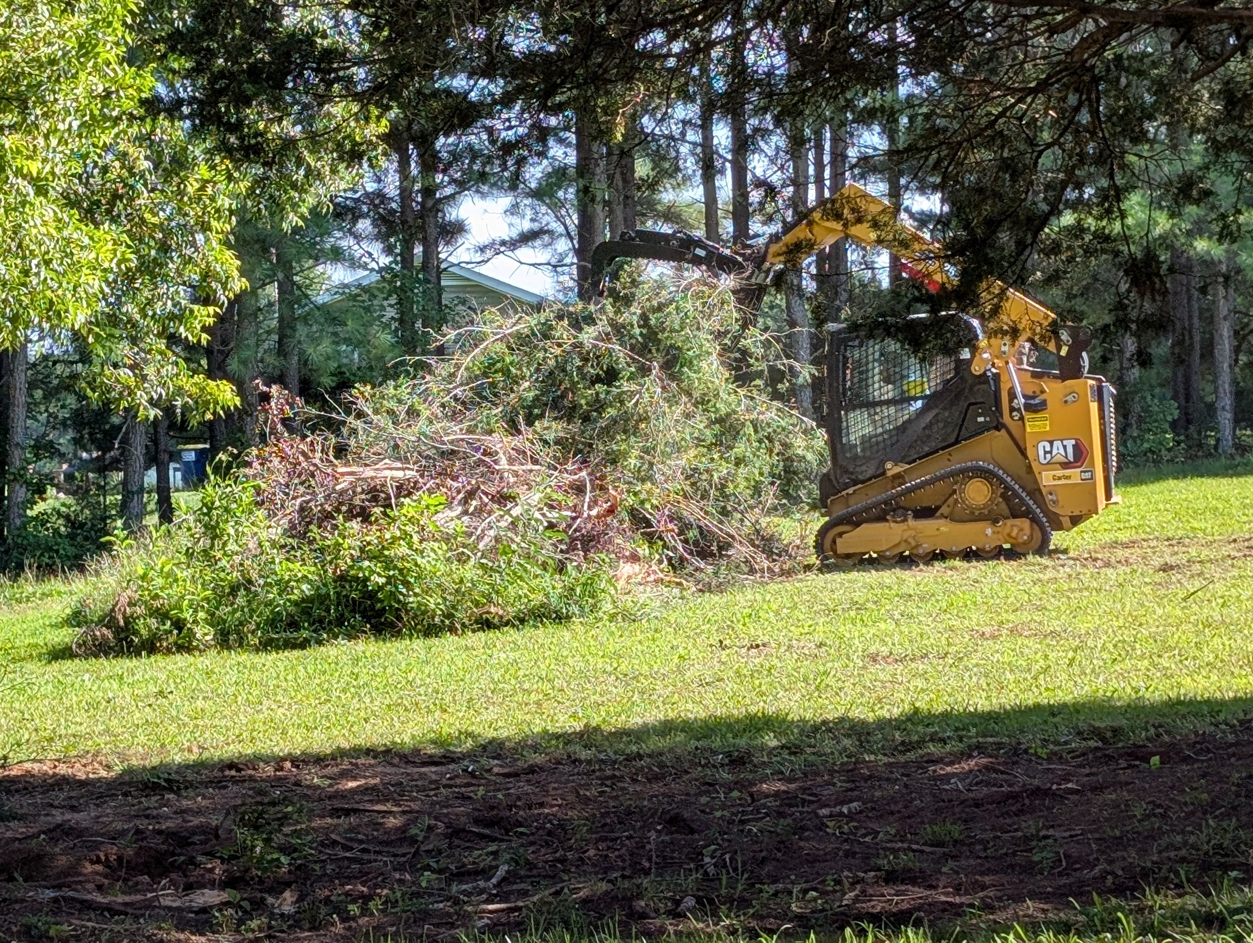 Storm cleanup removing downed trees in Meherrin VA