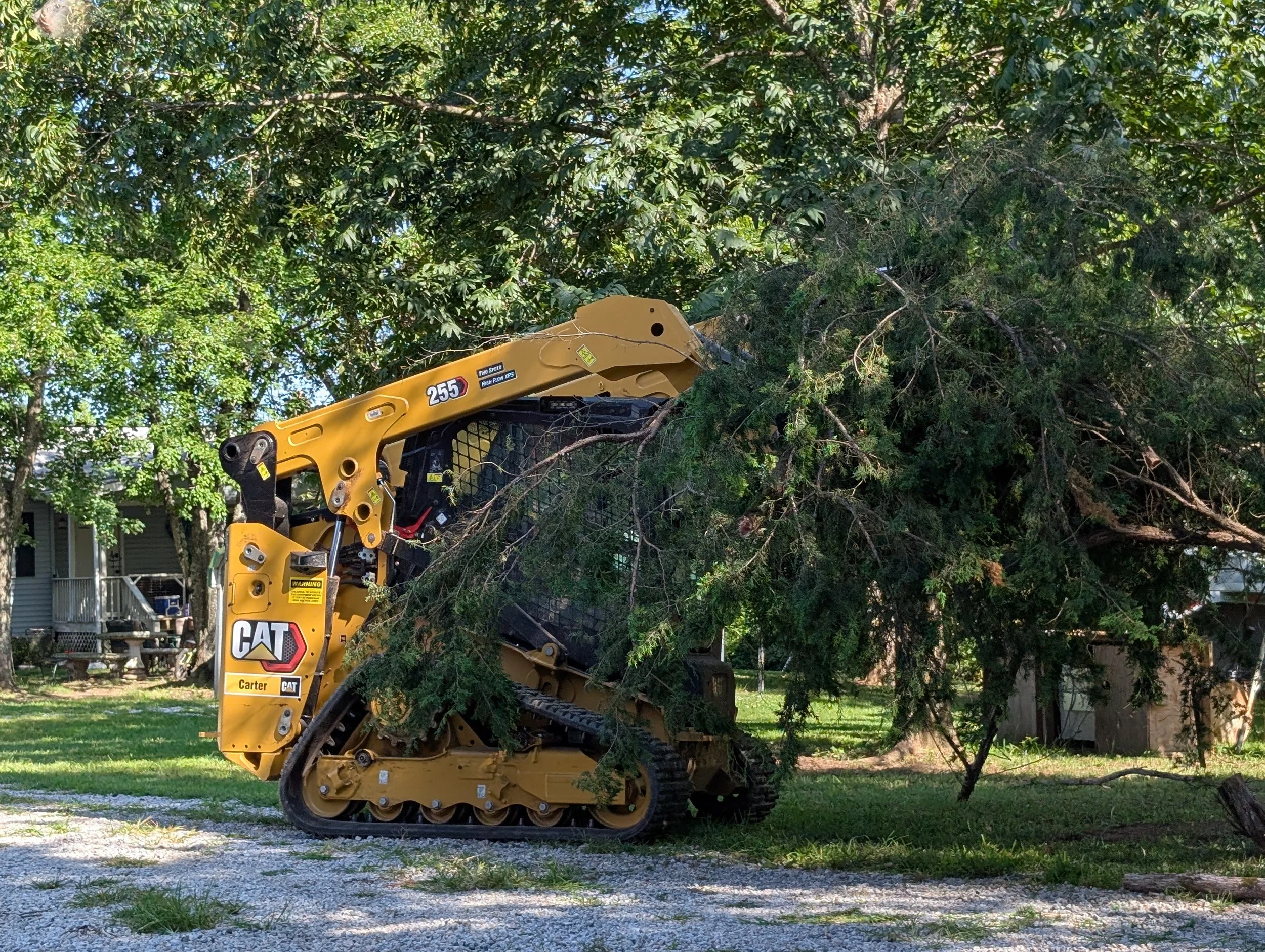 Storm cleanup removing downed trees in Prince Edward County VA