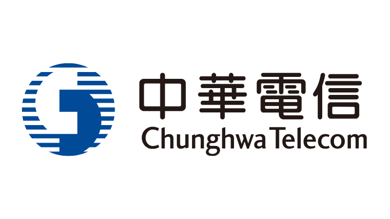 Chunghwa Telecom logo with blue circular symbol and Chinese characters