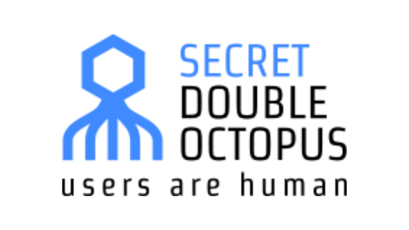 A graphic with a blue octopus above the text 'SECRET DOUBLED OCTOPUS is human'.