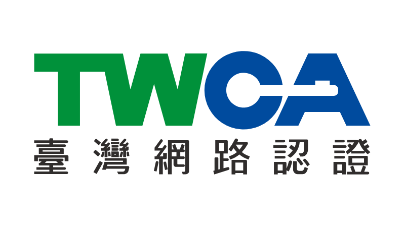 Logo of the Taiwan Web Certification, featuring the letters T, W, C, and A in green and blue, with Chinese characters below.