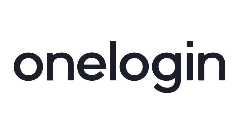 The image features the logo of OneLogin, a cloud-based identity and access management platform, with the company's name in lowercase letters.