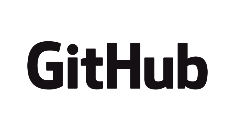GitHub logo in black text on a white background.