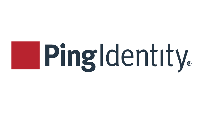 Ping Identity logo with a red square to the left of the company name in black and gray text