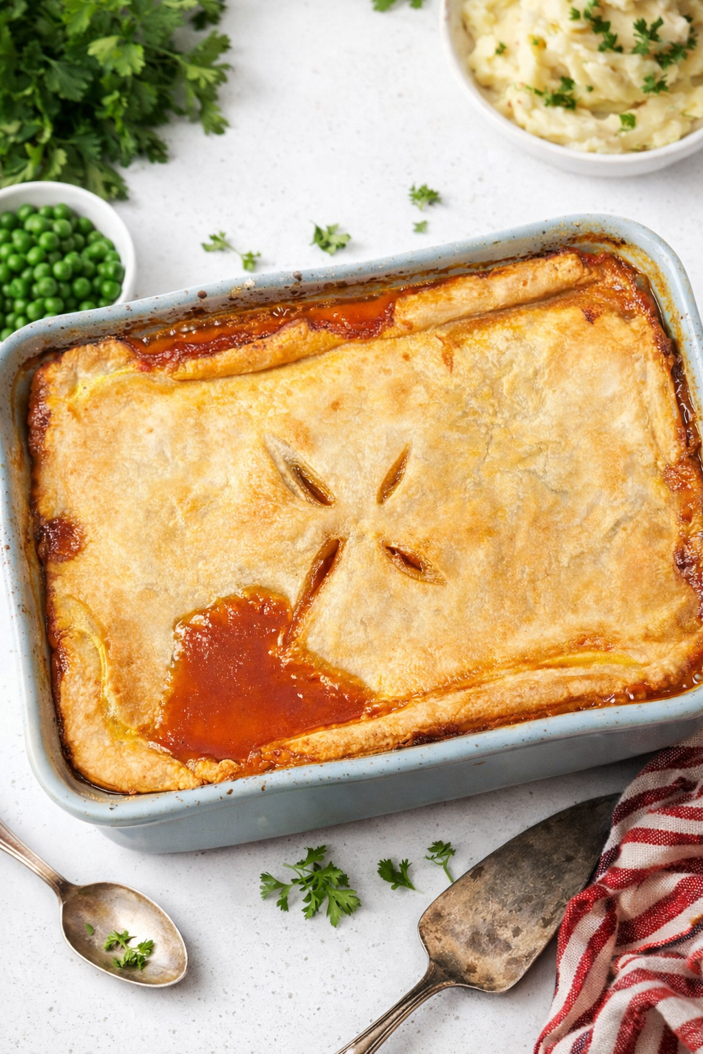 Red Wine Braised Short Rib Pot Pie (with homemade puff pastry)