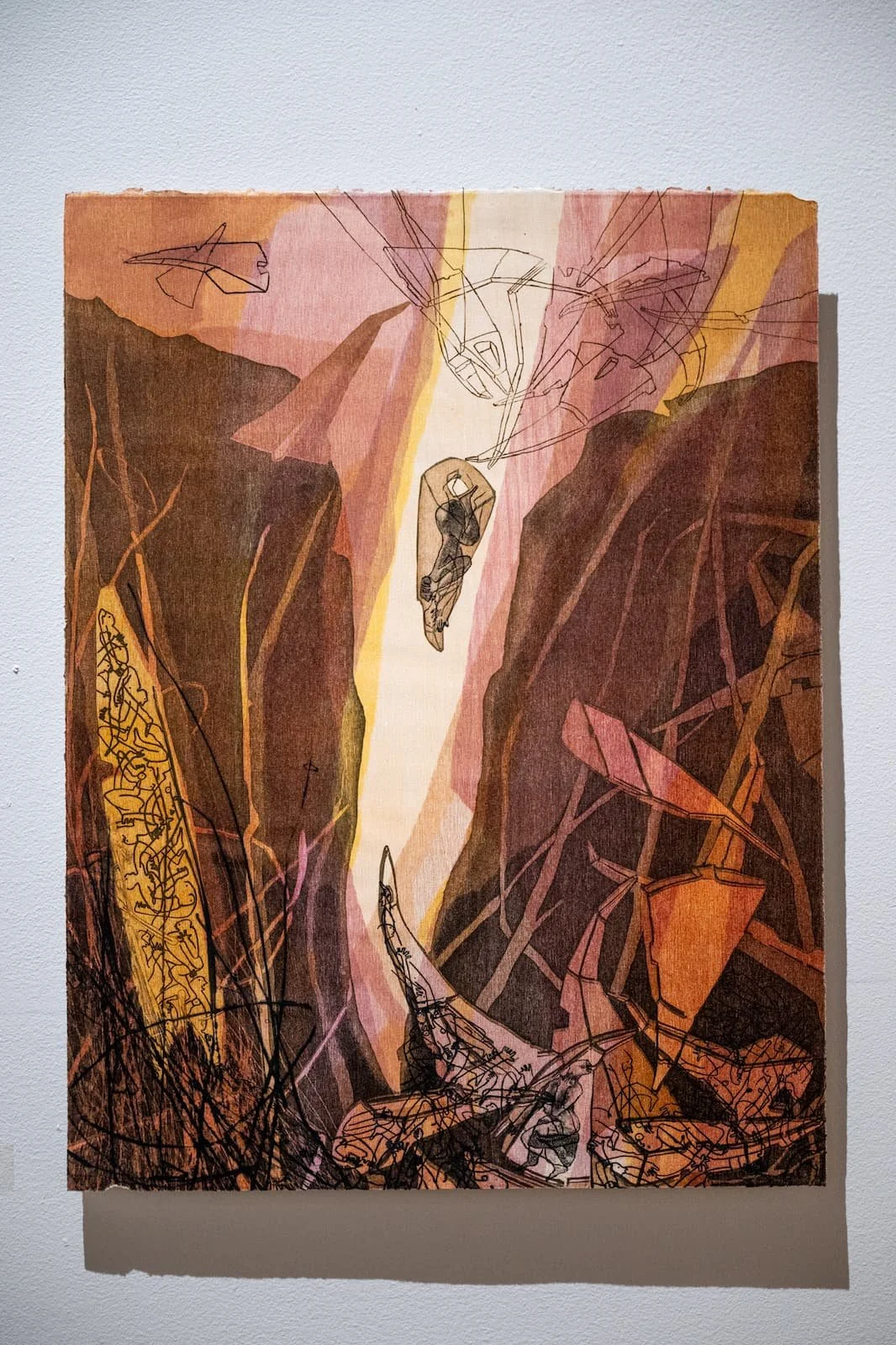 DANTE ET VIRGILE | Bois gravé et eau-forte , 60x44 cm.  1993