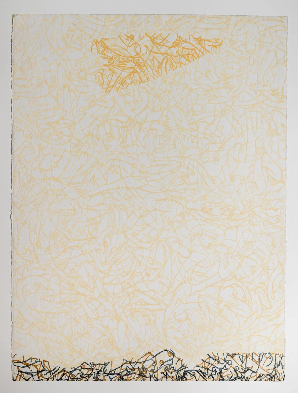 PARADIS | Triptyque; bois gravé; estampes de 80 x 180 cm chacune. 1993