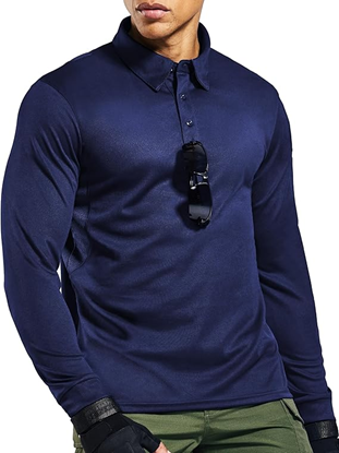 Men's Outdoor Performance Tactical Polo with custom logo