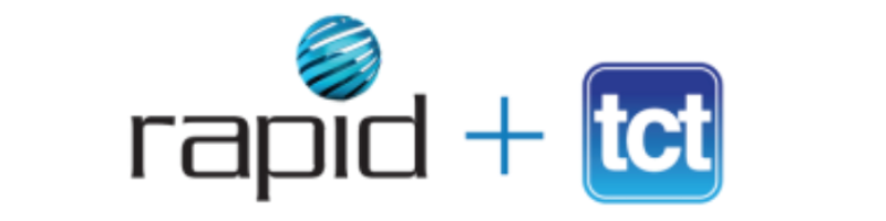 The image features the logos of Rapid and TCT, two technology or business-related brands or organizations, displayed side by side.