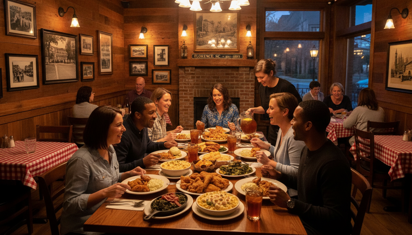       
  
    Steaming plates of collard greens, the crunch of fried chicken, and a server who greets you by name. This is the dining experience that defines Florence, South Carolina. The city's restaurants offer more than food. They offer a warm wel