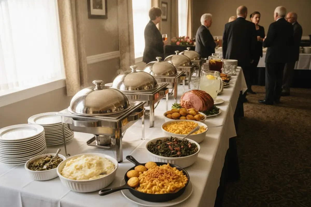 Southern catering spread set for a Pee Dee gathering