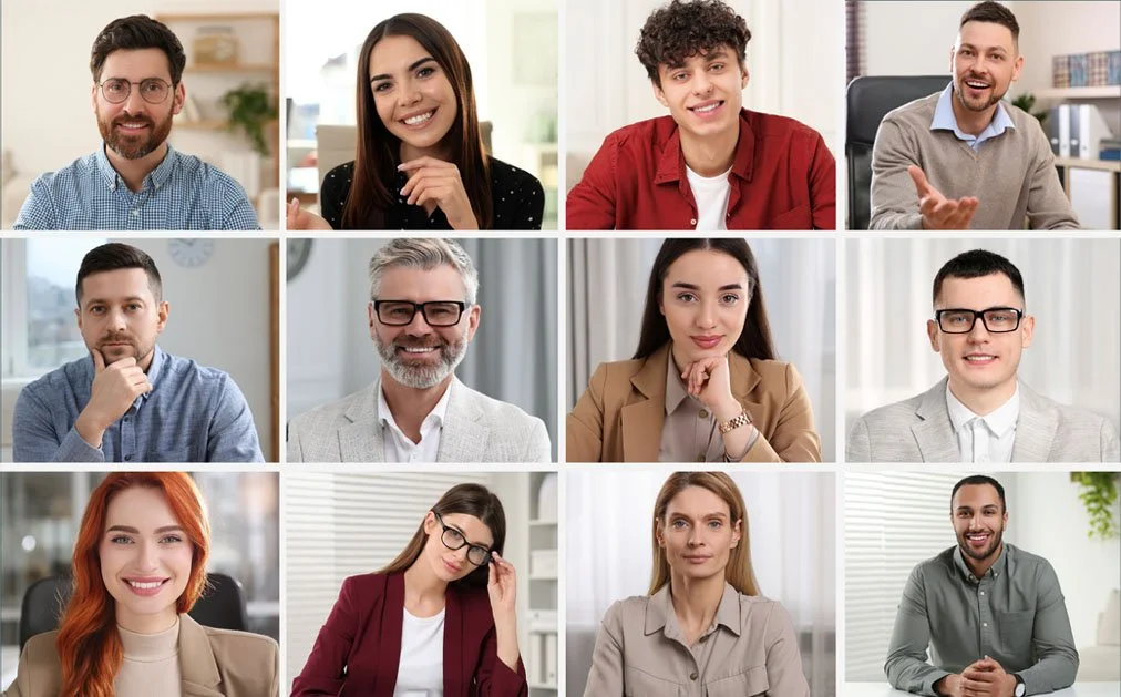 Engaged online audience watching a virtual event