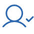Icon of a person with a speech bubble indicating communication