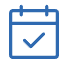 Calendar icon with a check mark
