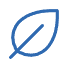 Simple blue line drawing of a leaf.