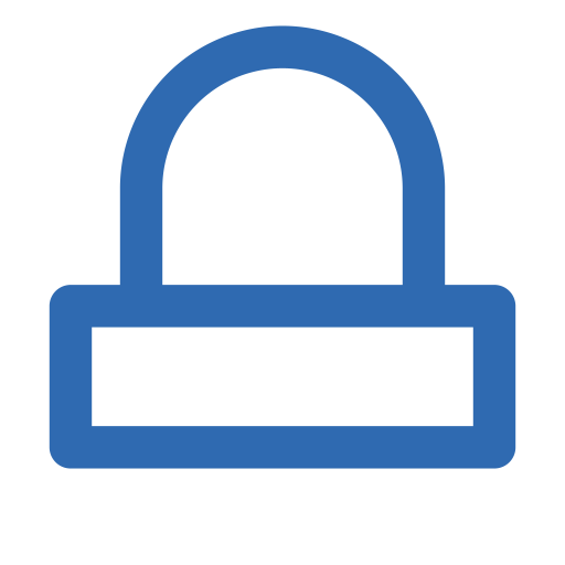 Icon of a blue padlock symbolizing security or privacy.
