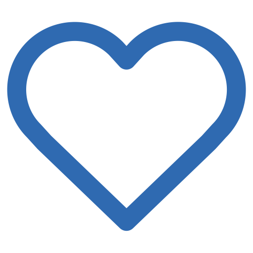 Blue heart outline on a black background.