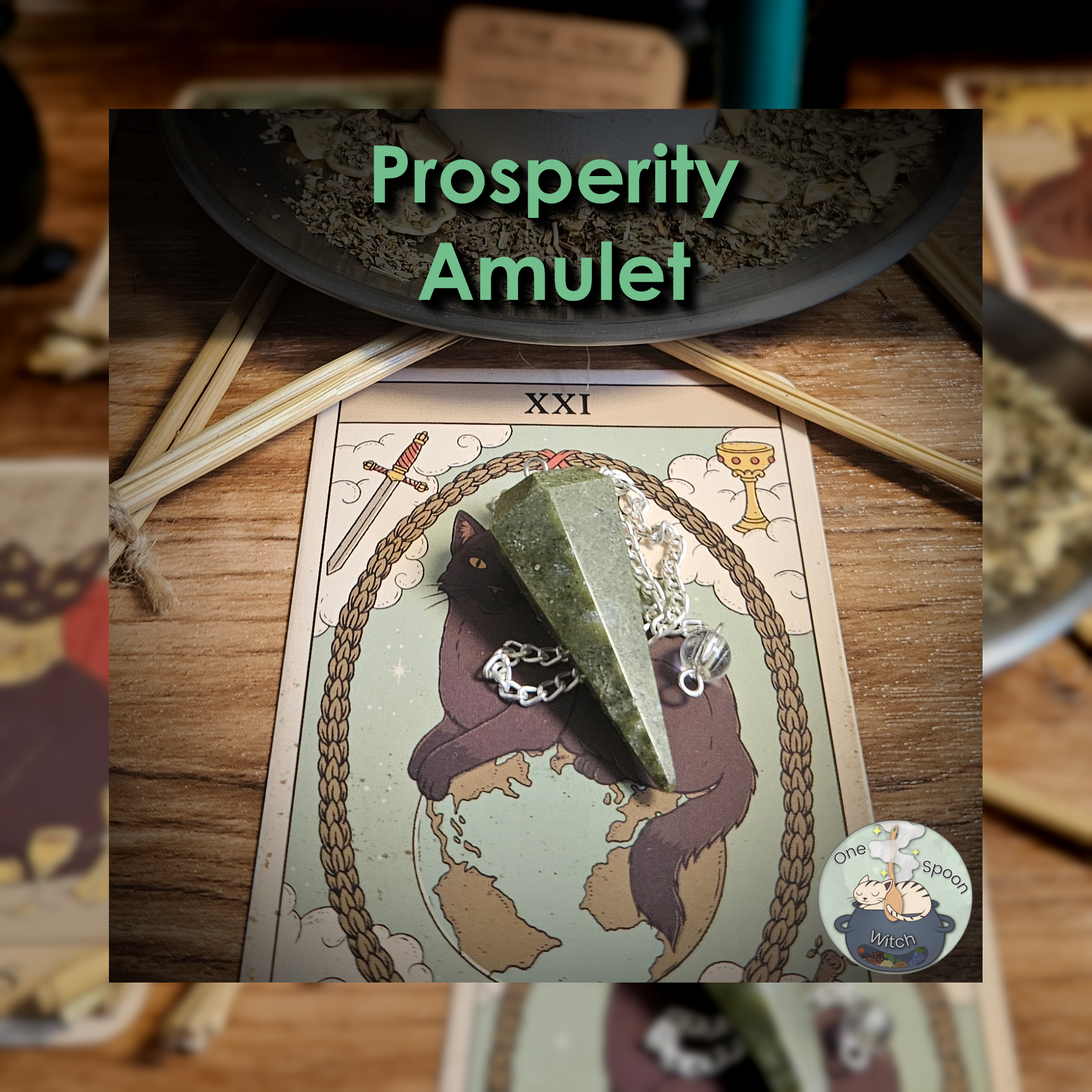 Ritually Bound Prosperity Amulet - Magnet for Financial Abundance, Success, Wealth, Opportunity, Fortune (Aventurine Pendulum Vessel) 💫