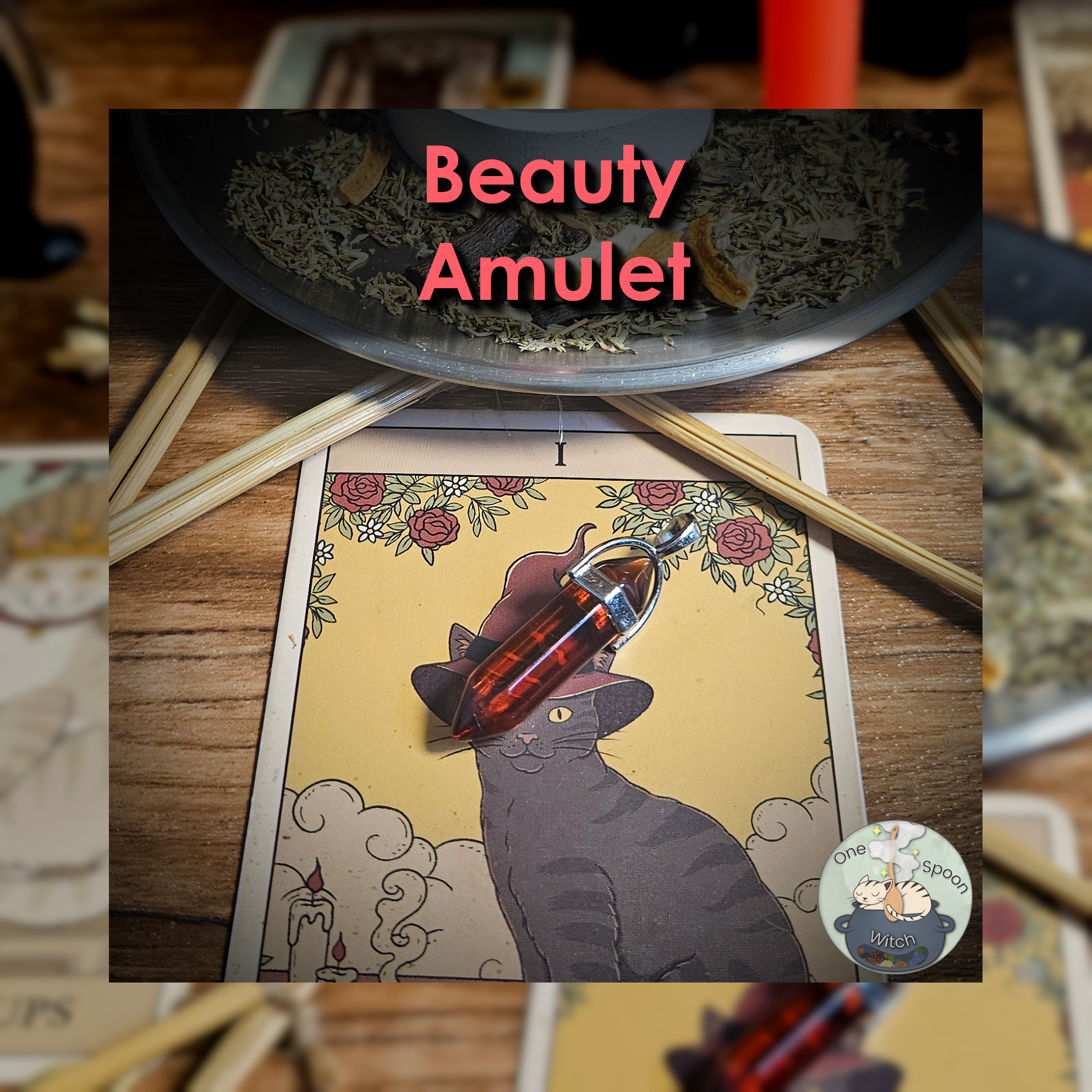 Ritually Bound Beauty & Glamour Amulet - Magnet for Radiance, Confidence, Allure, Admiration, Empowerment (Jasper Crystal Charm Vessel) 🌷