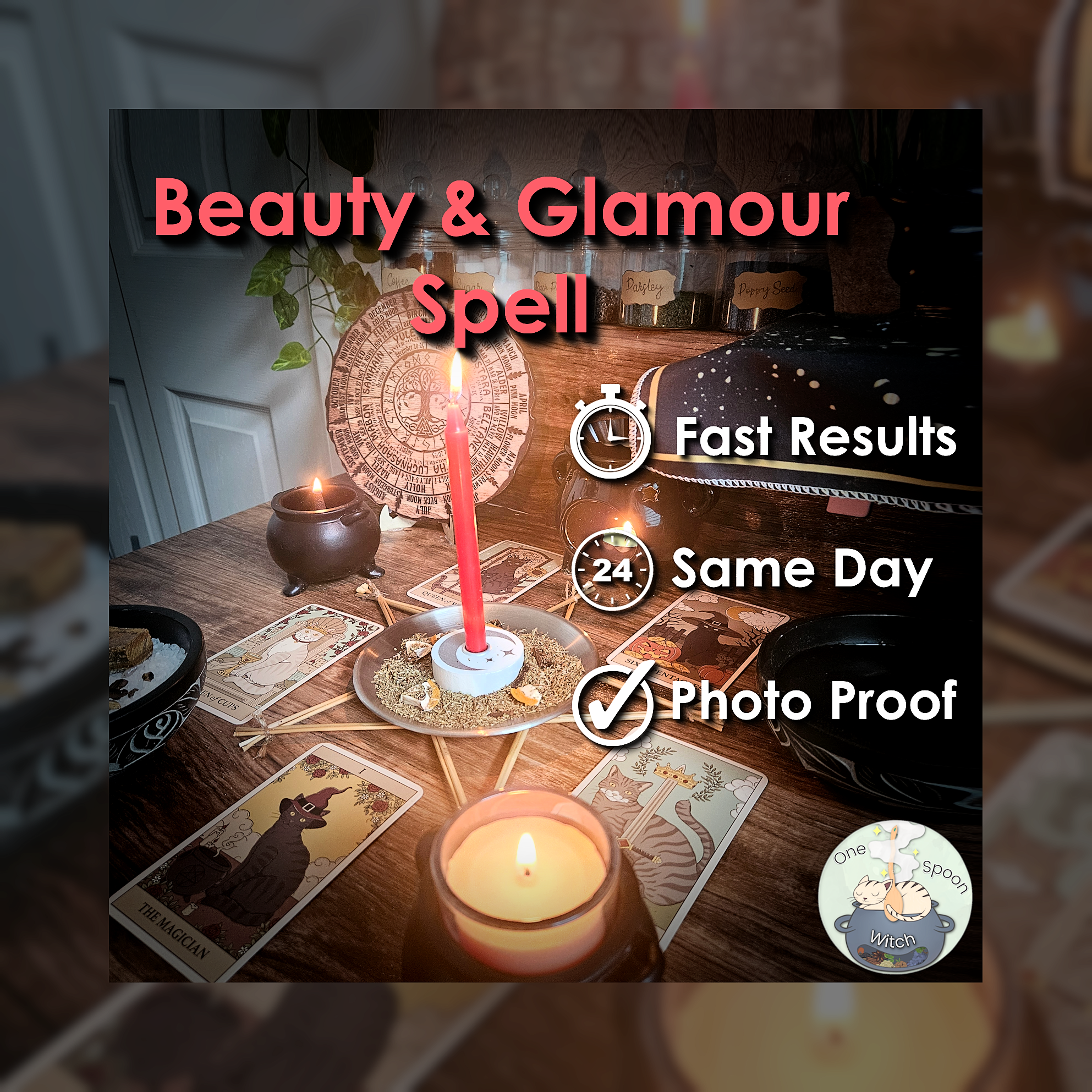 Beauty and Glamour Spell - SAME DAY Casting for Radiance, Confidence, Allure, Admiration, & Empowerment 🌷