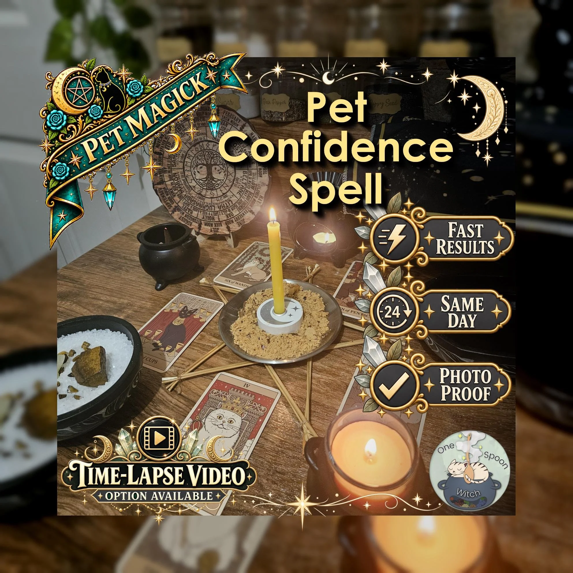 Pet Confidence & Adjustment Spell - SAME DAY Casting for Confidence, Security, Comfort, Settling In, and New Surroundings