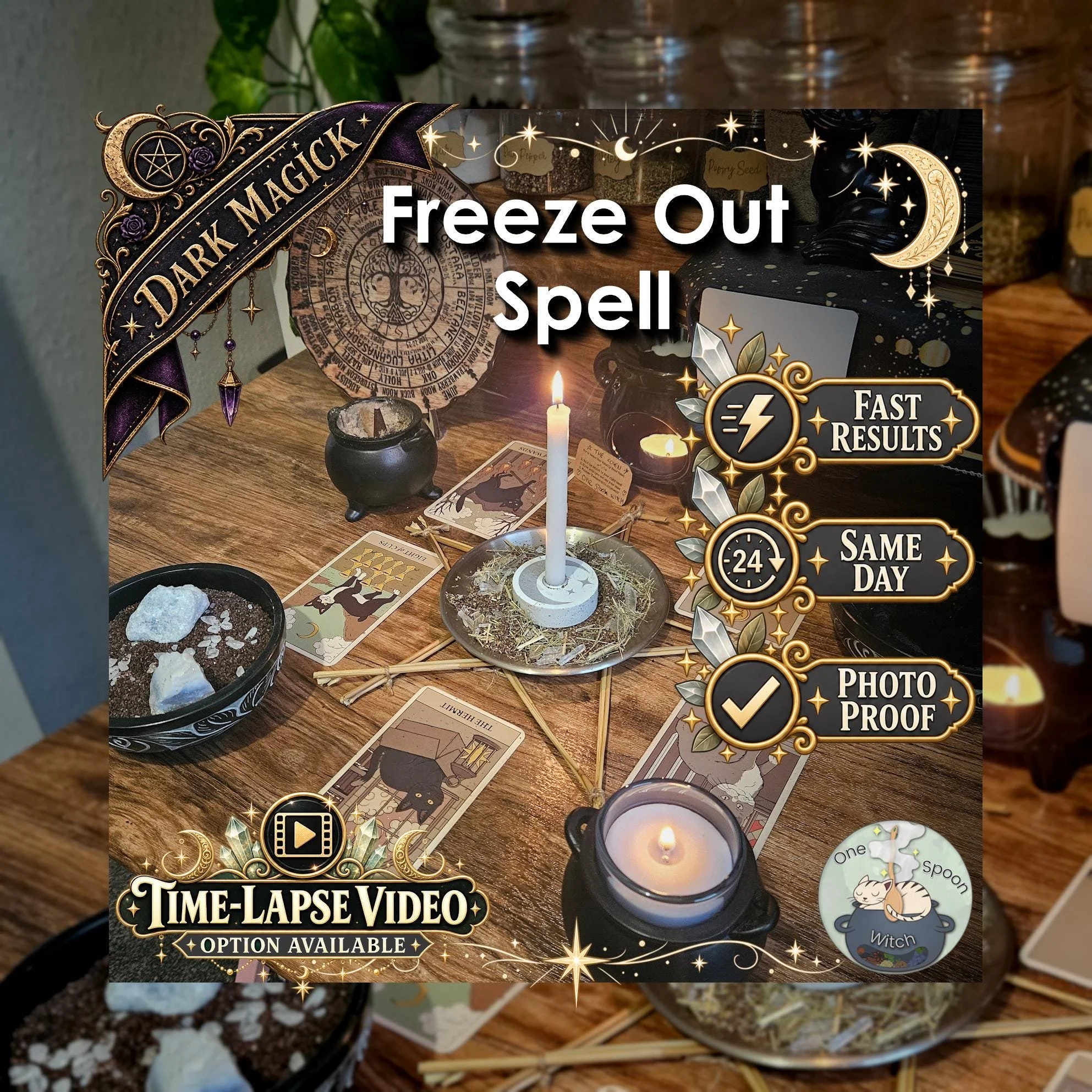 Freeze Out Silence Hex - SAME DAY Casting for Silence, Communication Blocking, Cold Distance, & Social Freezing