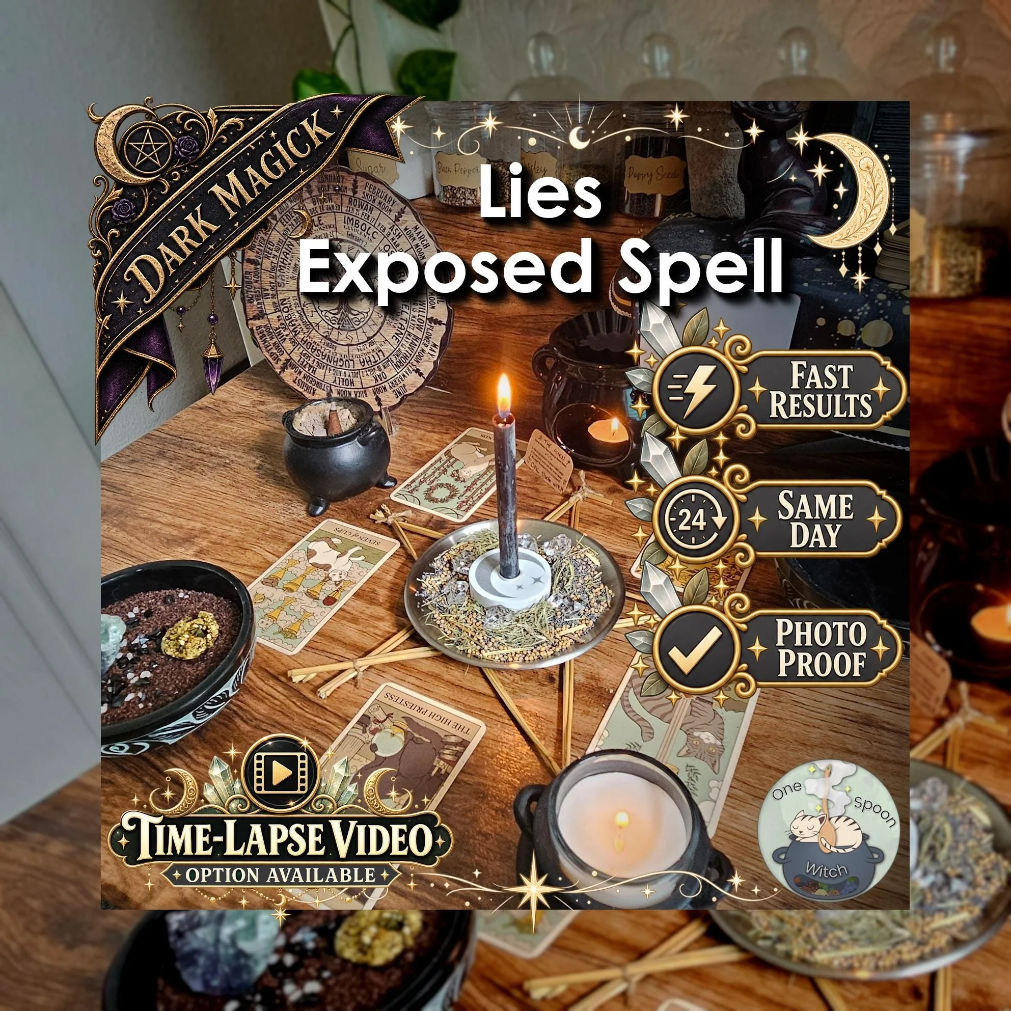 Truth Revealing & Lies Exposed Spell - SAME DAY Casting for Truth, Secrets Revealed, Lies Exposed, Clarity, and Justice