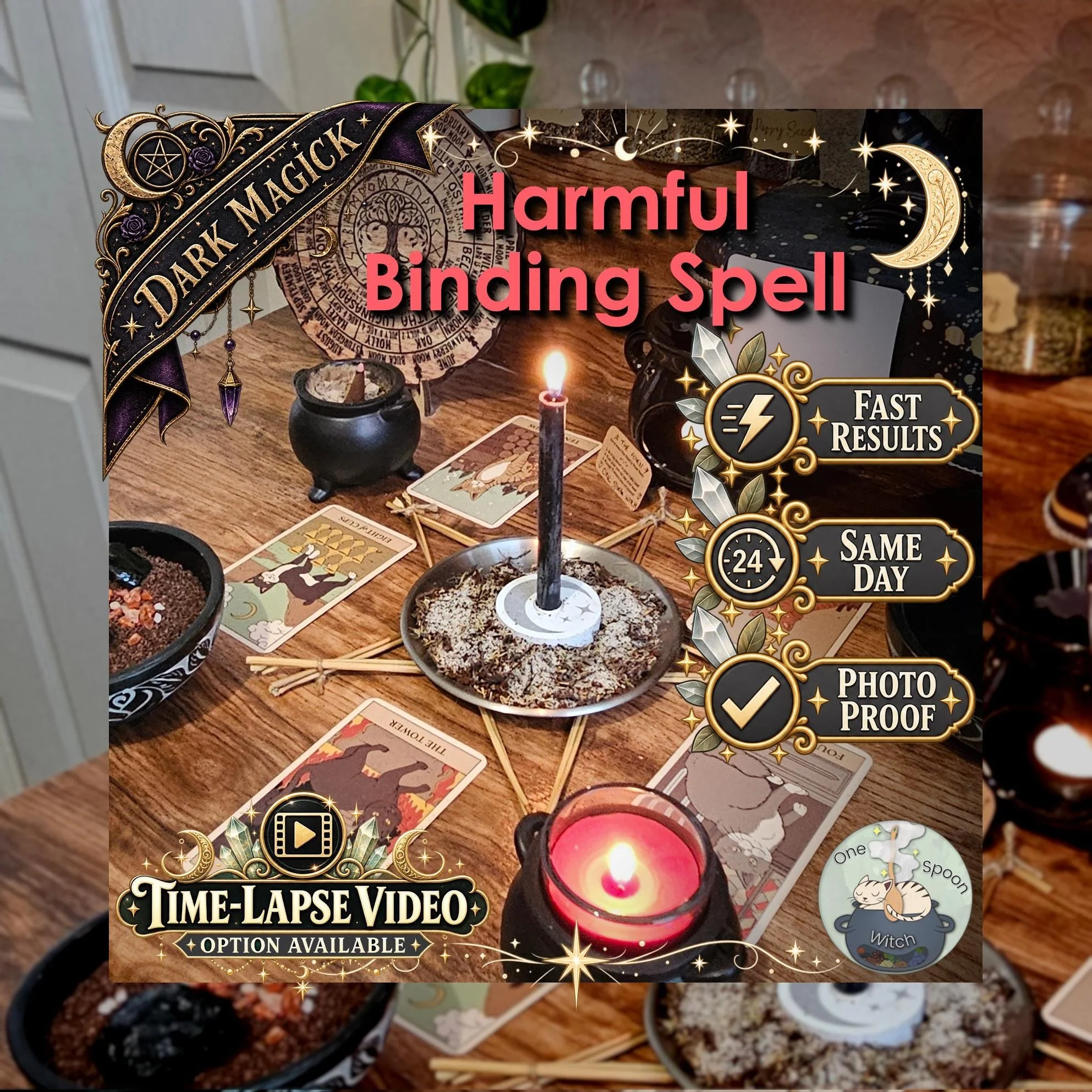 Stop Harmful Actions Binding Spell - SAME DAY Casting for Binding Harm, Blocking Actions, Protection, Restraint, & Boundaries