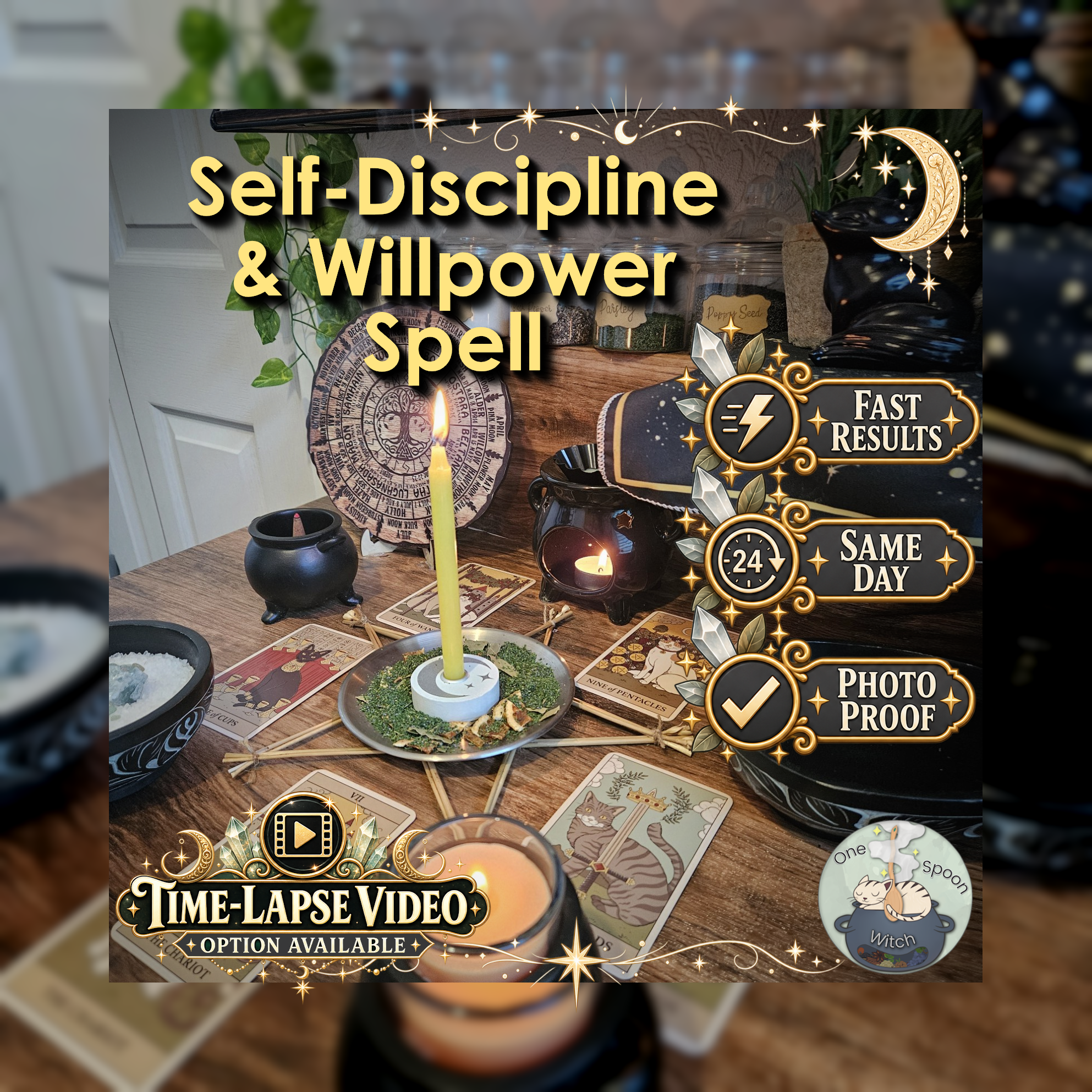 Self-Discipline and Willpower Spell - SAME DAY Casting for Prosperity, Money, Wealth, Opportunity, & Fortune