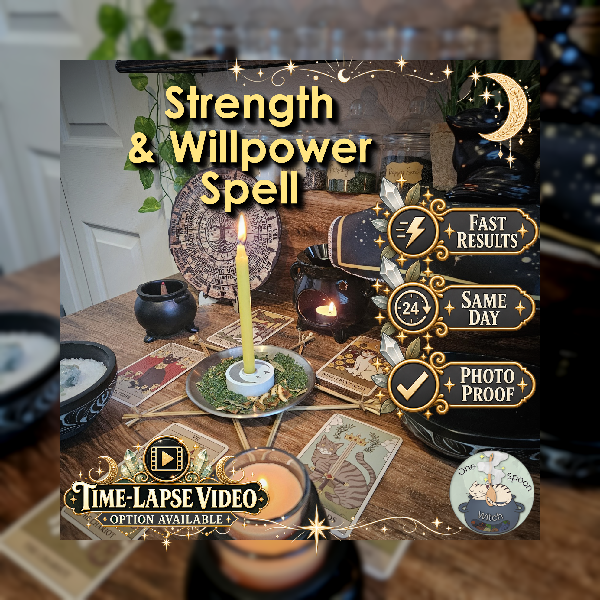 Strength and Willpower Spell - SAME DAY Casting for Prosperity, Money, Wealth, Opportunity, & Fortune
