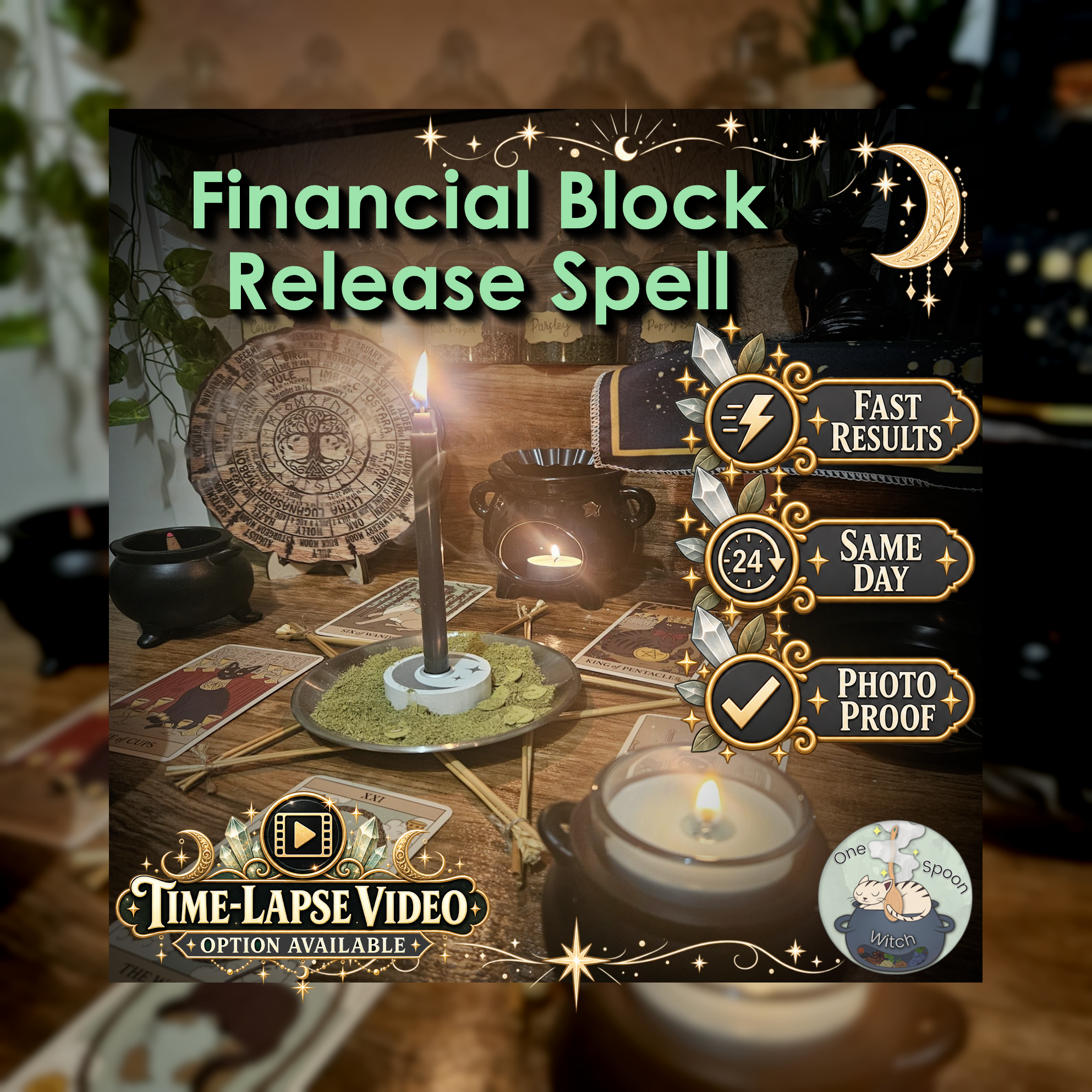 Remove Financial Blocks Spell - SAME DAY Casting for Financial Abundance, Success, Wealth, Opportunity, & Fortune