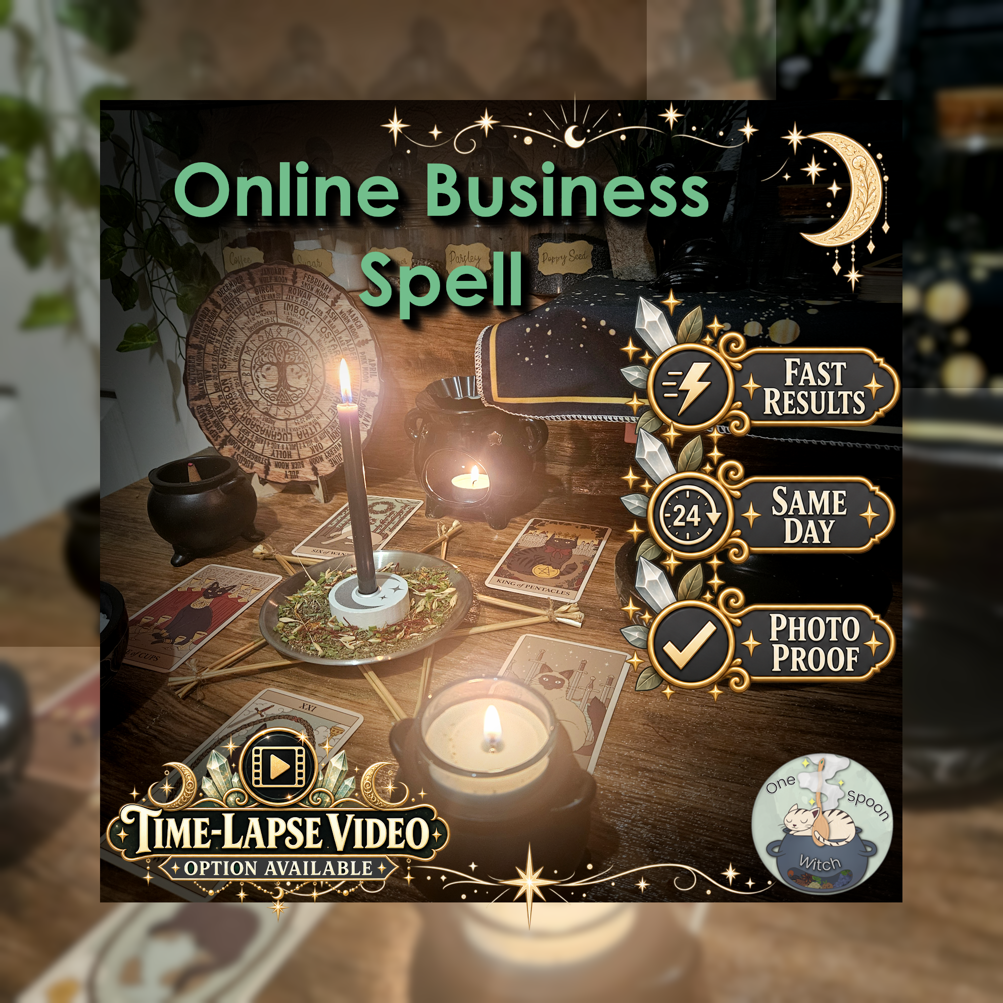 Online Business and Self Employed Spell - SAME DAY Casting for Financial Success, Wealth, Prosperity, Opportunity, & Fortune