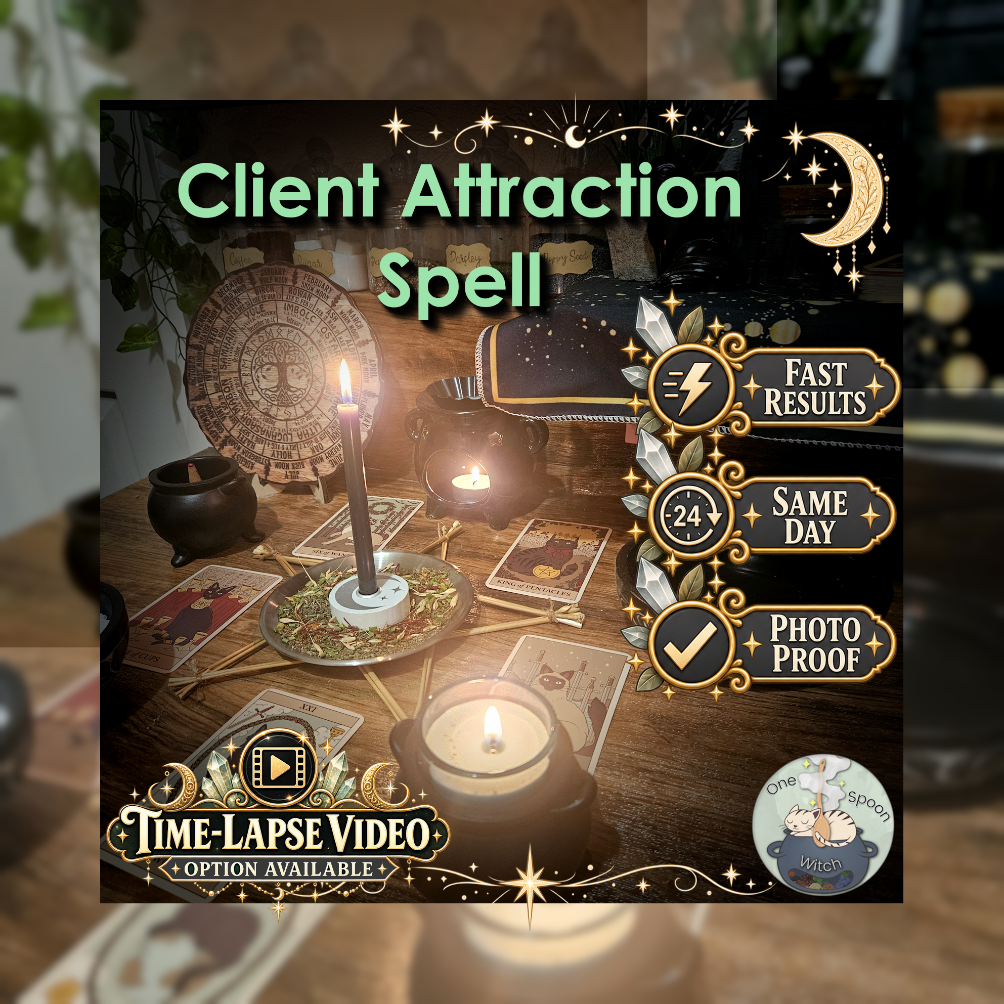Client Attraction Spell - SAME DAY Casting for Financial Success, Wealth, Prosperity, Opportunity, & Fortune