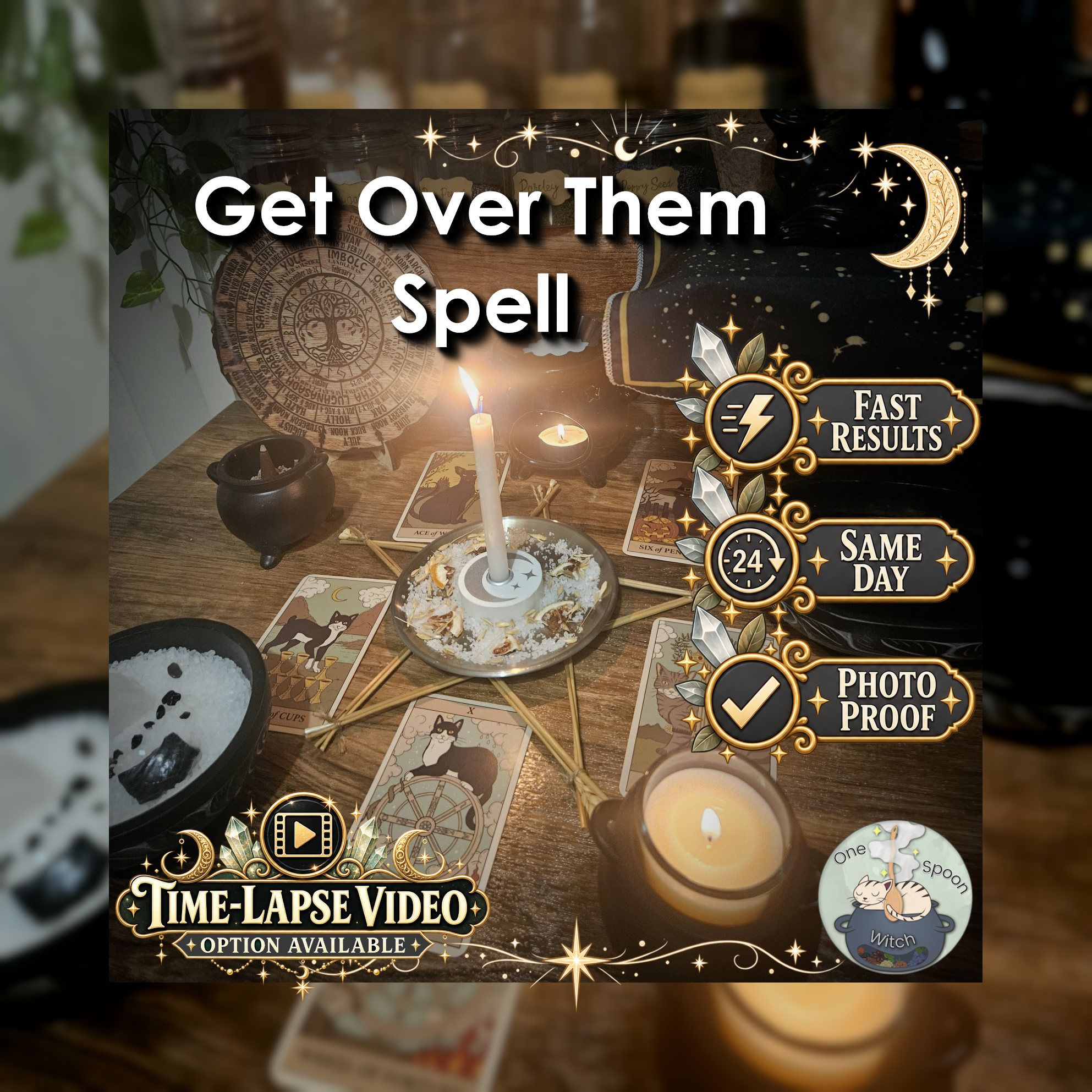 Get Over Them and Reset Spell - SAME DAY Casting for New Opportunities, Success, Clarity, Emotional Blocks, & Cleansing