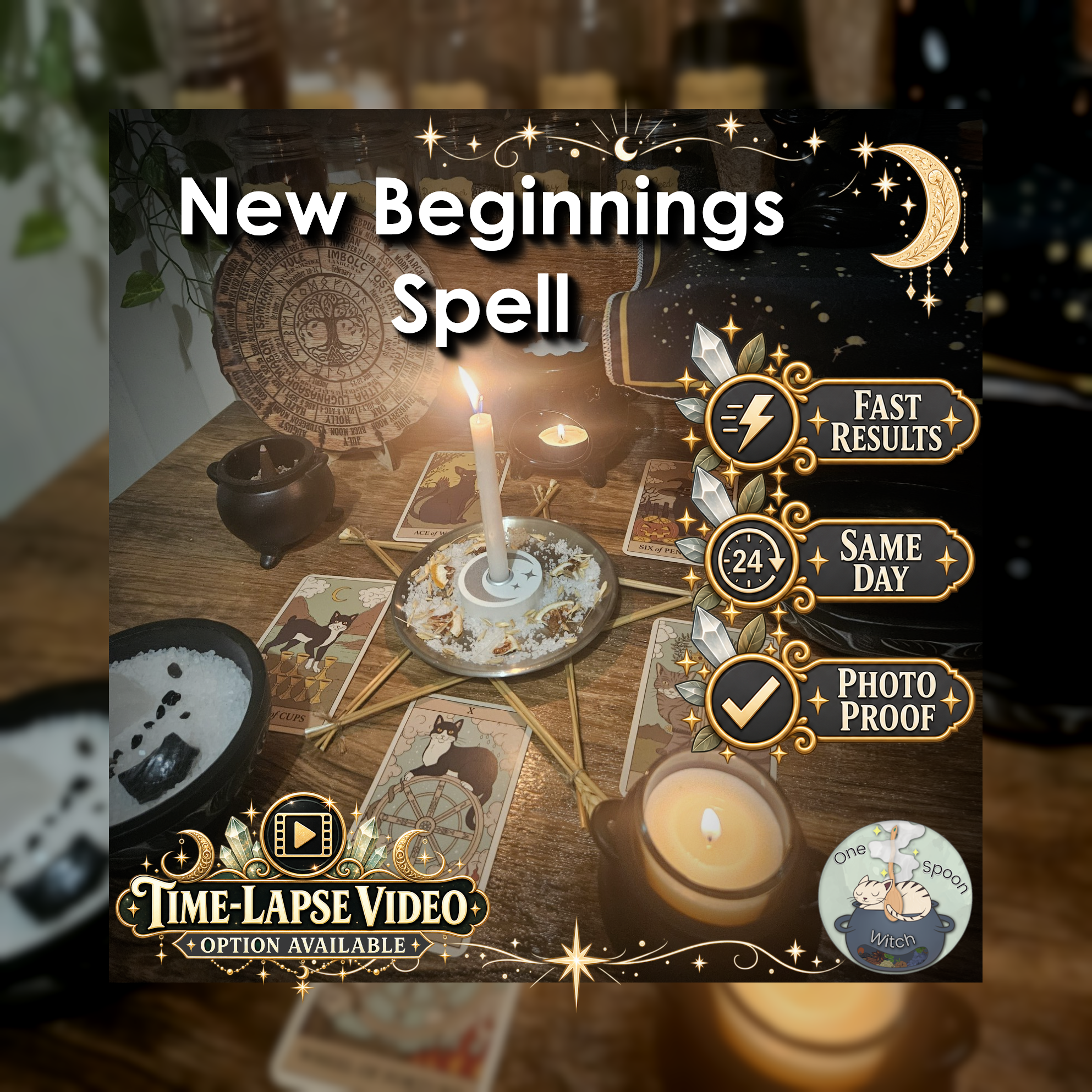 New Beginnings and Rebirth Spell - SAME DAY Casting for New Opportunities, Success, Clarity, Emotional Blocks, & Cleansing