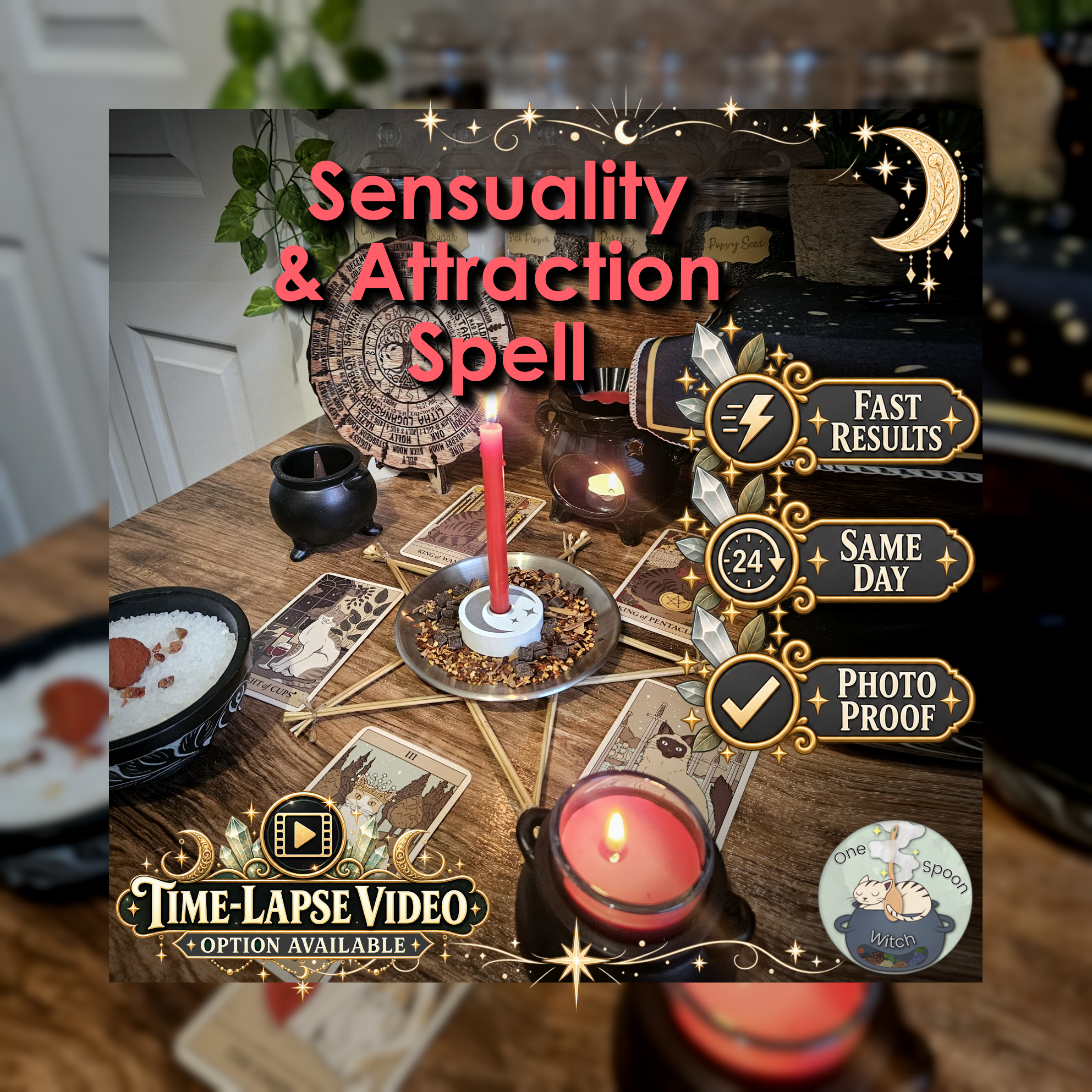 Sensuality & Attraction Spell - SAME DAY Casting for Attraction, Obsession, Sensuality, Connection, Love, Chemistry