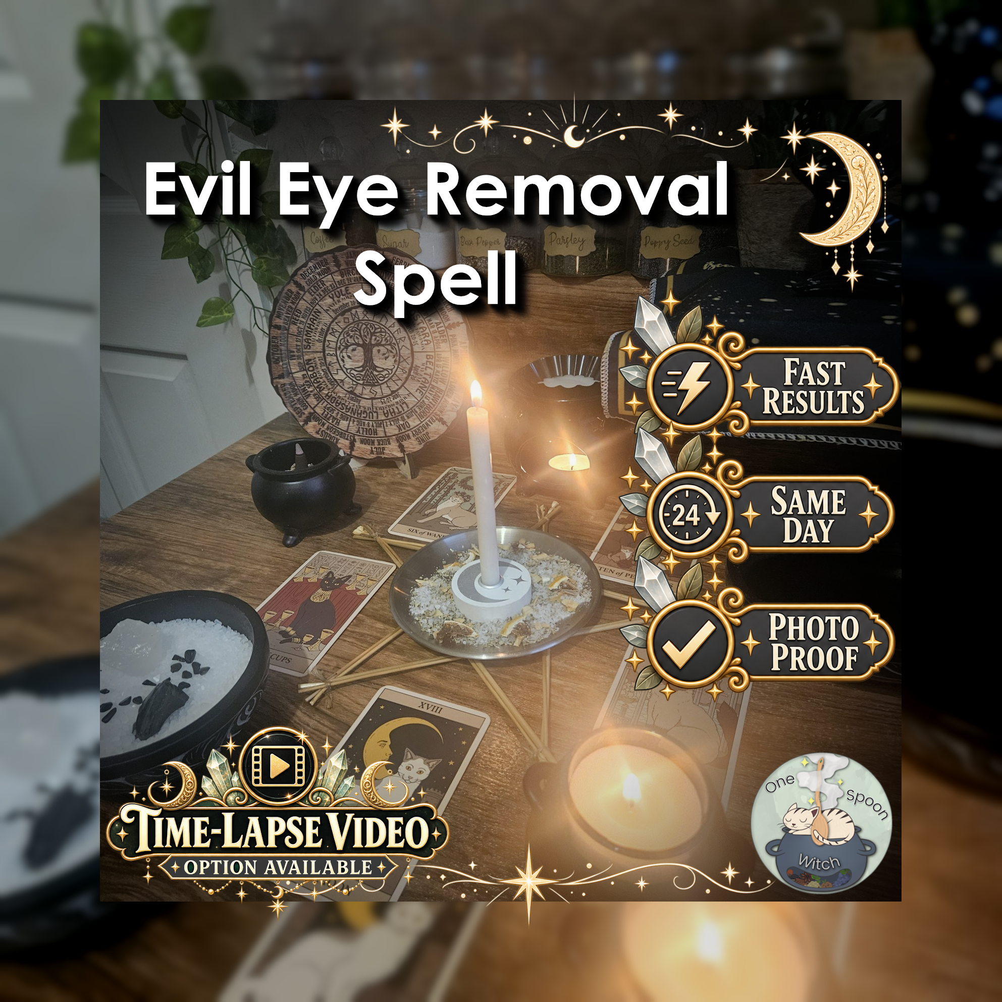 Evil Eye Spell - SAME DAY Casting for Protection, Safety, Cleansing, Shielding, & Purification