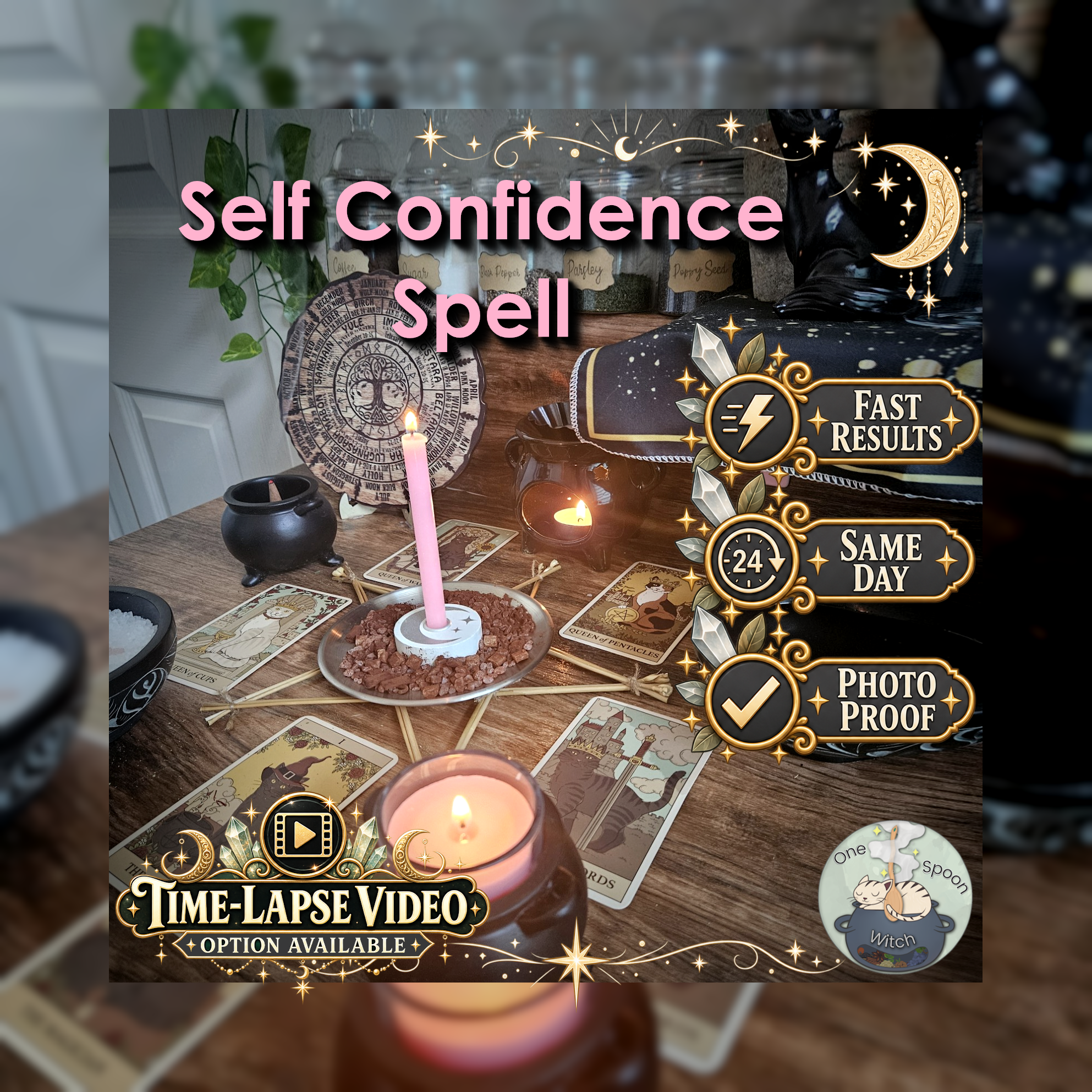 Self Confidence Spell - SAME DAY Casting for Beauty, Healing, Empowerment, Attraction, & Radiance