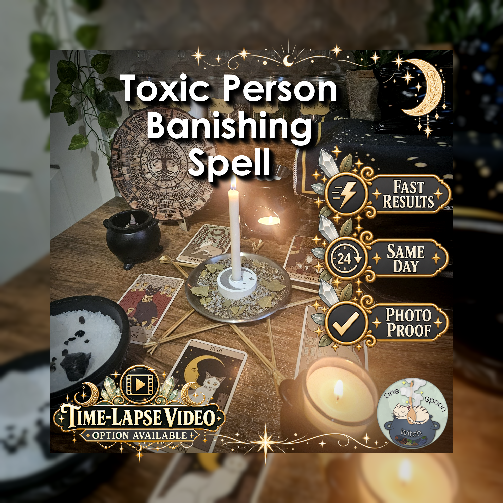 Toxic Person Banishing Spell - SAME DAY Casting for Purification, Safety, Cleansing, Protection, & Shielding
