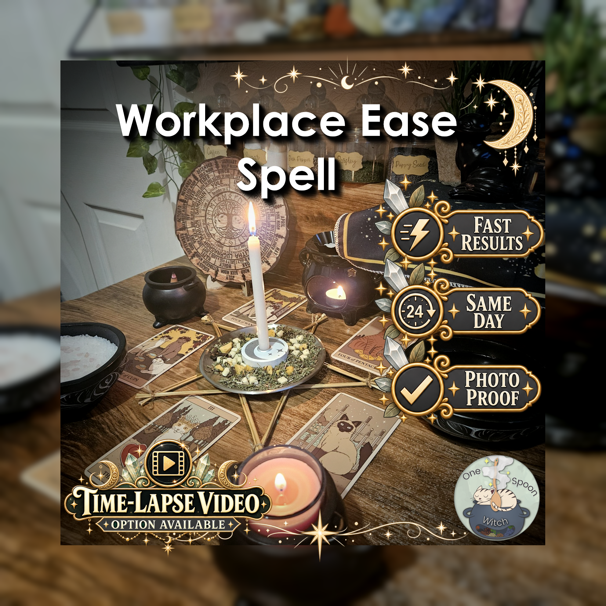 Workplace Ease & Better Pay Spell - SAME DAY Casting for Work Stress, Workload Relief, Better Pay, Recognition, Workplace Harmony